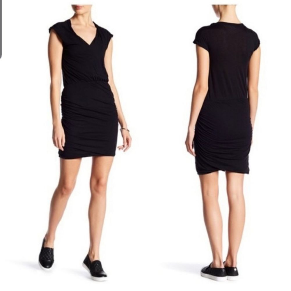Standard James Perse Women's Sheath V-Neck Gathere